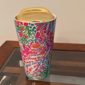 Lilly Pulitzer Tumbler with Gold Lid